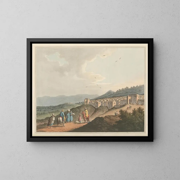 City of Bethlehem in Palestine - Luigi Mayer — framed artwork on a wall