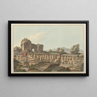 Fragments à Éphèse - Luigi Mayer — framed artwork on a wall