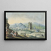 Jerusalem with the church and the sepulchre bell tower - Luigi Mayer — framed artwork on a wall