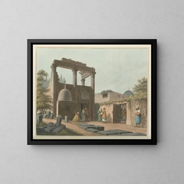 Mosque of Latachie - Luigi Mayer — framed artwork on a wall