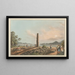 Ruins of the Temple of Juno at Samos - Luigi Mayer — framed artwork on a wall