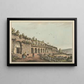 Stadium at Ephesus - Luigi Mayer — framed artwork on a wall