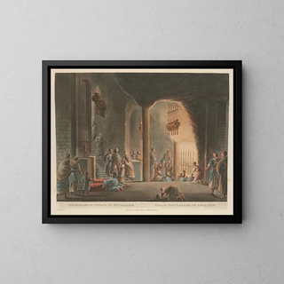 Underground Church in Bethlehem - Luigi Mayer — framed artwork on a wall