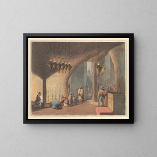 La Grotte de la Nativité - Luigi Mayer — framed artwork on a wall