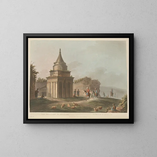 The sepulchre of Absalon - Luigi Mayer — framed artwork on a wall