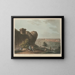 Tomb in the Valley of Jehoshaphat - Luigi Mayer — framed artwork on a wall