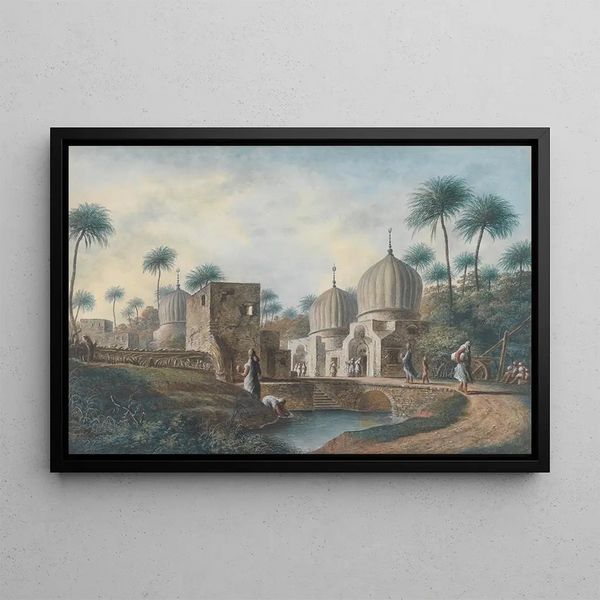 Tombs of great Arab saints to see in the surroundings of Rosetta Egypt - Luigi Mayer — framed artwork on a wall
