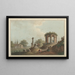 View near Bucharest - Luigi Mayer — framed artwork on a wall