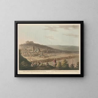 Views of Jerusalem from the Mount of Olives - Luigi Mayer — framed artwork on a wall