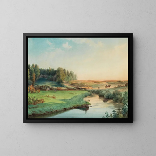 A view of the surroundings of Saint Petersburg - Luigi Premazzi — framed artwork on a wall