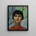 Portrait of Lina Zaquini - Luigi Russolo — framed artwork on a wall
