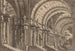 a monumental vaulted room with a smoking altar - Luigi Tasca — artwork view