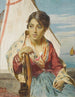 A Young Italian Fisherwoman - Luigi da Rios — artwork view