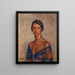 Portrait of a Woman - Luis Alberto Sangroniz — framed artwork on a wall