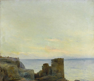 Marine painting with ruins - Luis Graner i Arrufí — artwork view