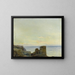 Marine painting with ruins - Luis Graner i Arrufí — framed artwork on a wall