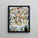 The Virgin of the Rosary with Saint Catherine of Alexandria and Saint Catherine of Siena - Luis Lagarto — framed artwork on a wall