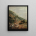 Fragment of a scene with villagers - Luis Paret y Alcázar — framed artwork on a wall