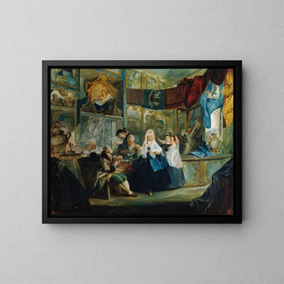 La boutique de l'antiquaire Geniani - Luis Paret y Alcázar — framed artwork on a wall