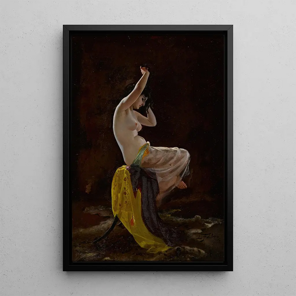 A private moment - Luis Ricardo Falero — framed artwork on a wall