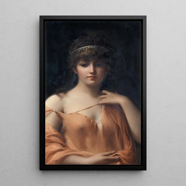 A Classic Beauty - Luis Ricardo Falero — framed artwork on a wall