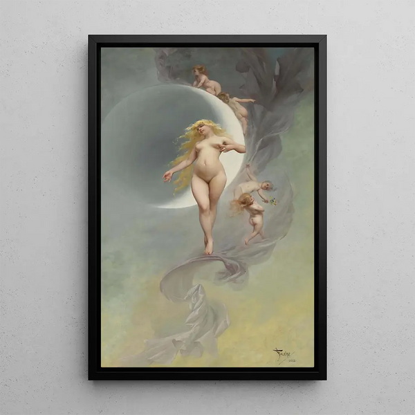 La planète Vénus - Luis Ricardo Falero — framed artwork on a wall