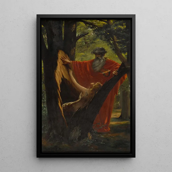 La tempête - Luis Ricardo Falero — framed artwork on a wall