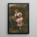 Elegant painting in pink dress - Luis de Madrazo y Kuntz — framed artwork on a wall