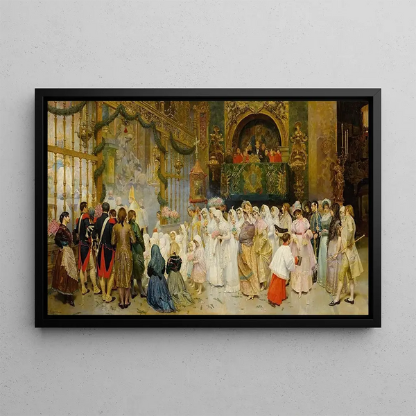 First Communion - Luis Álvarez Catalá — framed artwork on a wall