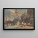 Ships at the dock with passengers disembarking - Luke Clennell — framed artwork on a wall