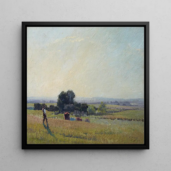 Morning Light Painting - Elioth Gruner — framed artwork on a wall