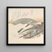 Moon setting over the waves - Kubo Shunman — framed artwork on a wall