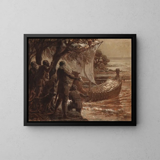 Kong Skjold arrive au Danemark - Luplau Janssen — framed artwork on a wall