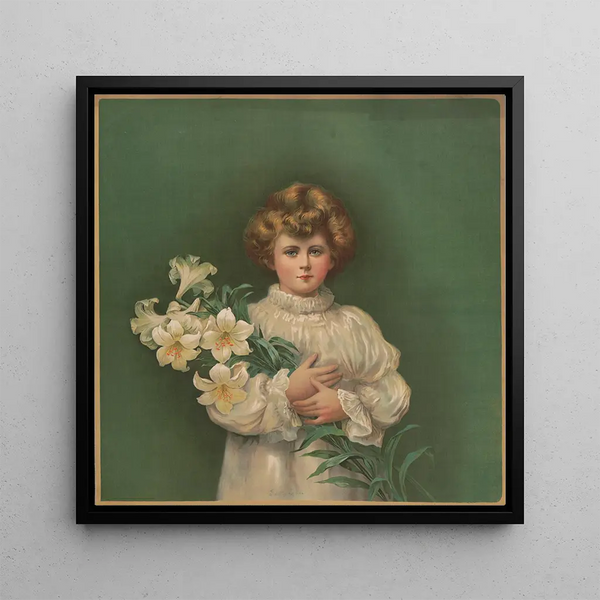 Easter Lily Painting - Campbell Metzger Jacobson — framed artwork on a wall