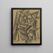Nude Sitting without Title - Lioubov Popova — framed artwork on a wall