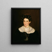 Woman in Black Dress - M. W. Hopkins — framed artwork on a wall