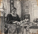 my wife, Mrs. Anna Syberg, braiding a crown - Fritz Syberg — artwork view