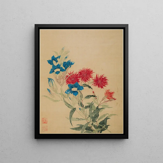 Ma Yuanyu - Blue Gentiana and Red Lychnis.webp
