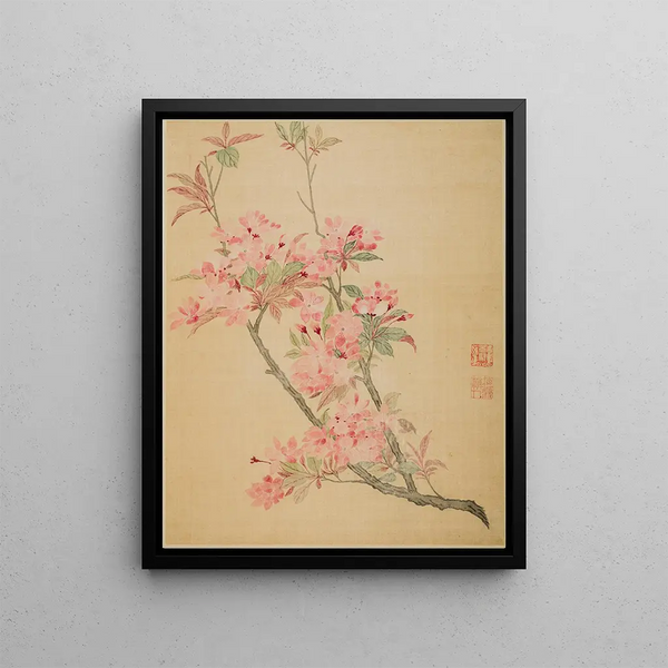 Wild Apple Blossom - Ma Yuanyu — framed artwork on a wall