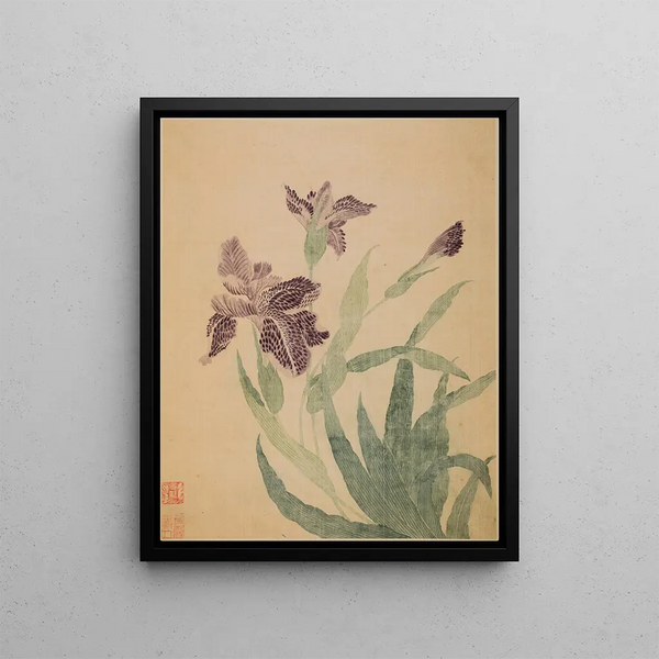 Iris Painting - Ma Yuanyu — framed artwork on a wall