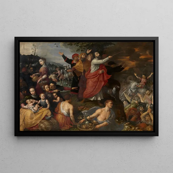 Passage à travers la mer Rouge - Maarten Pepyn — framed artwork on a wall