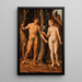 Adam and Eve - Maarten van Heemskerck — framed artwork on a wall