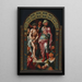 Ecce Homo Triptych portraits of the founder on the shutters - Maarten van Heemskerck — framed artwork on a wall