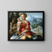 The Rest During the Flight into Egypt - Maarten van Heemskerck — framed artwork on a wall