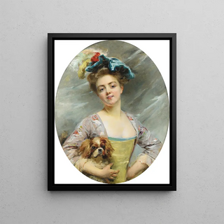 MadeleineJeanne Lemaire - Jeune femme au petit chien.webp