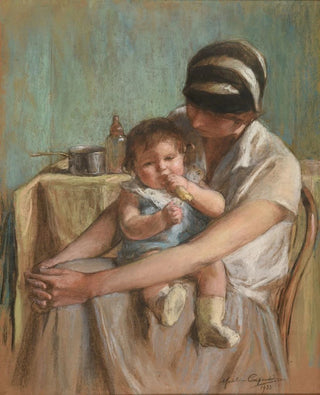 Madeleine Carpentier - Mre et son bb.webp