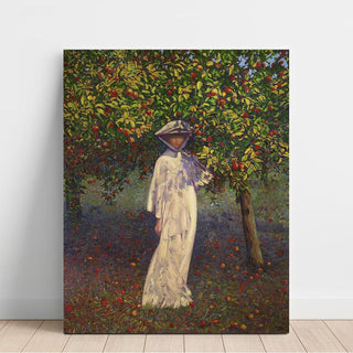 Reproduction of the painting Mademoiselle au jardin, Automne - Leon Kamir-Kaufmann
