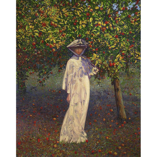 Reproduction of the painting Mademoiselle au jardin, Automne - Leon Kamir-Kaufmann