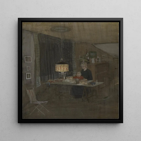 Madonna - Ivar Arosenius — framed artwork on a wall