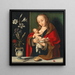 Madonna and Child - Follower of Joos van Cleve — framed artwork on a wall